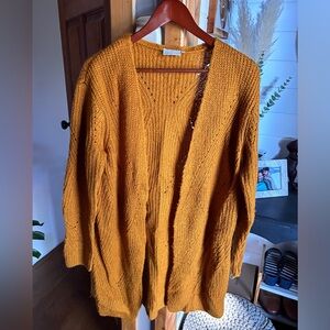 Mustard knit cardigan